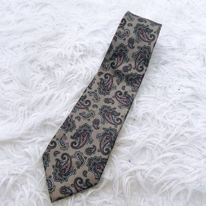 CHRISTIAN DIOR 100% Silk Paisley Print Tie